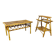 1960s rattan and bamboo coffee table, with its magazine rack.