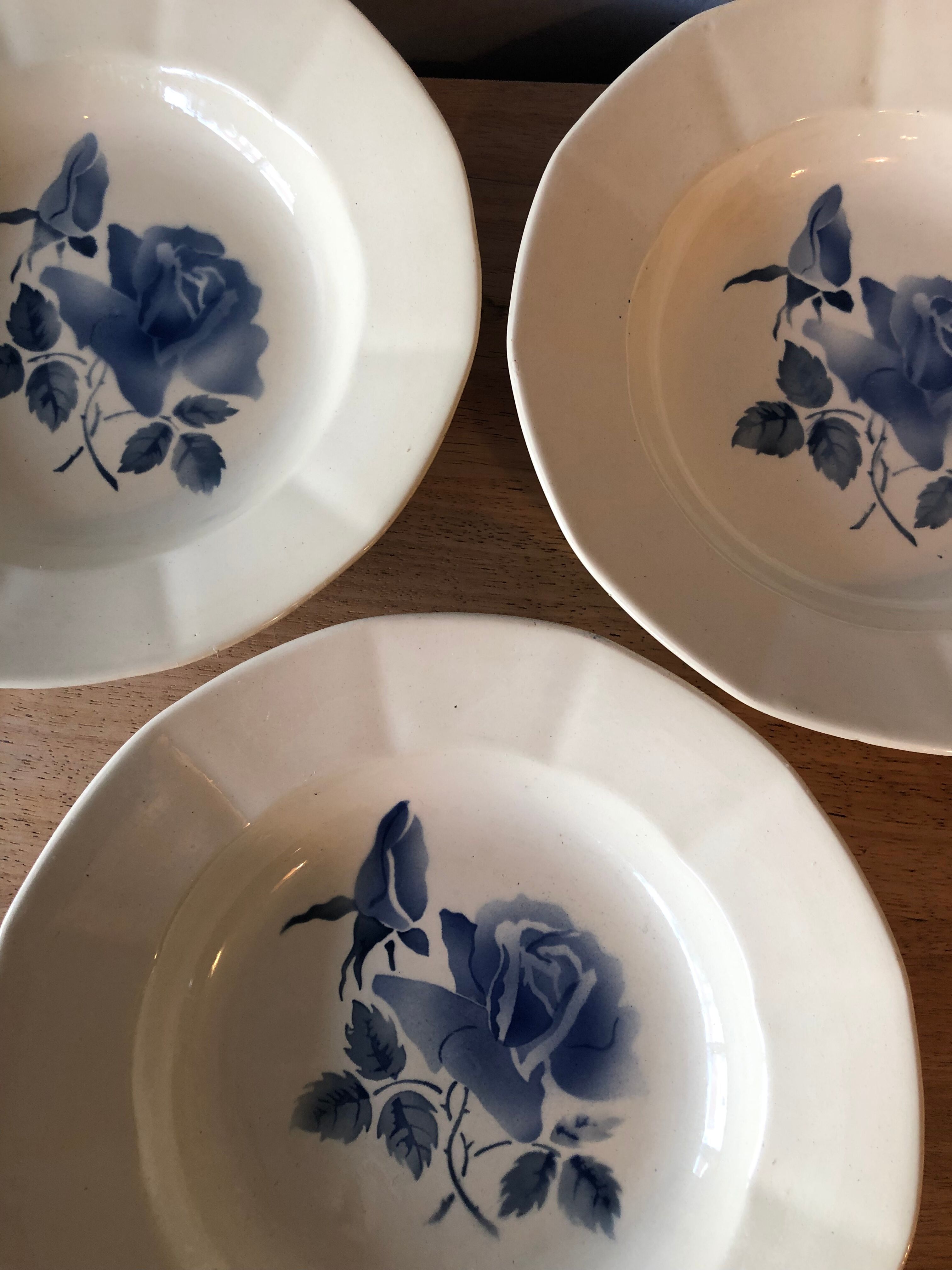 6 assiettes creuses en faïence Digoin Sarreguemines