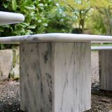 Set of 3 marble nesting tables, Italy 1970
