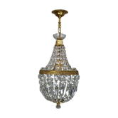 Lustre corbeille en cristal