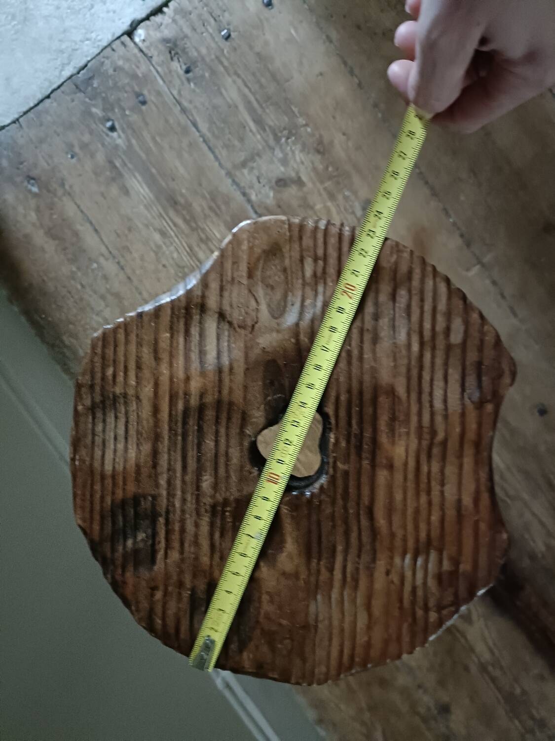 A pair of tripod stools