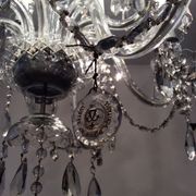 Old bohemian crystal chandelier for Deknudt