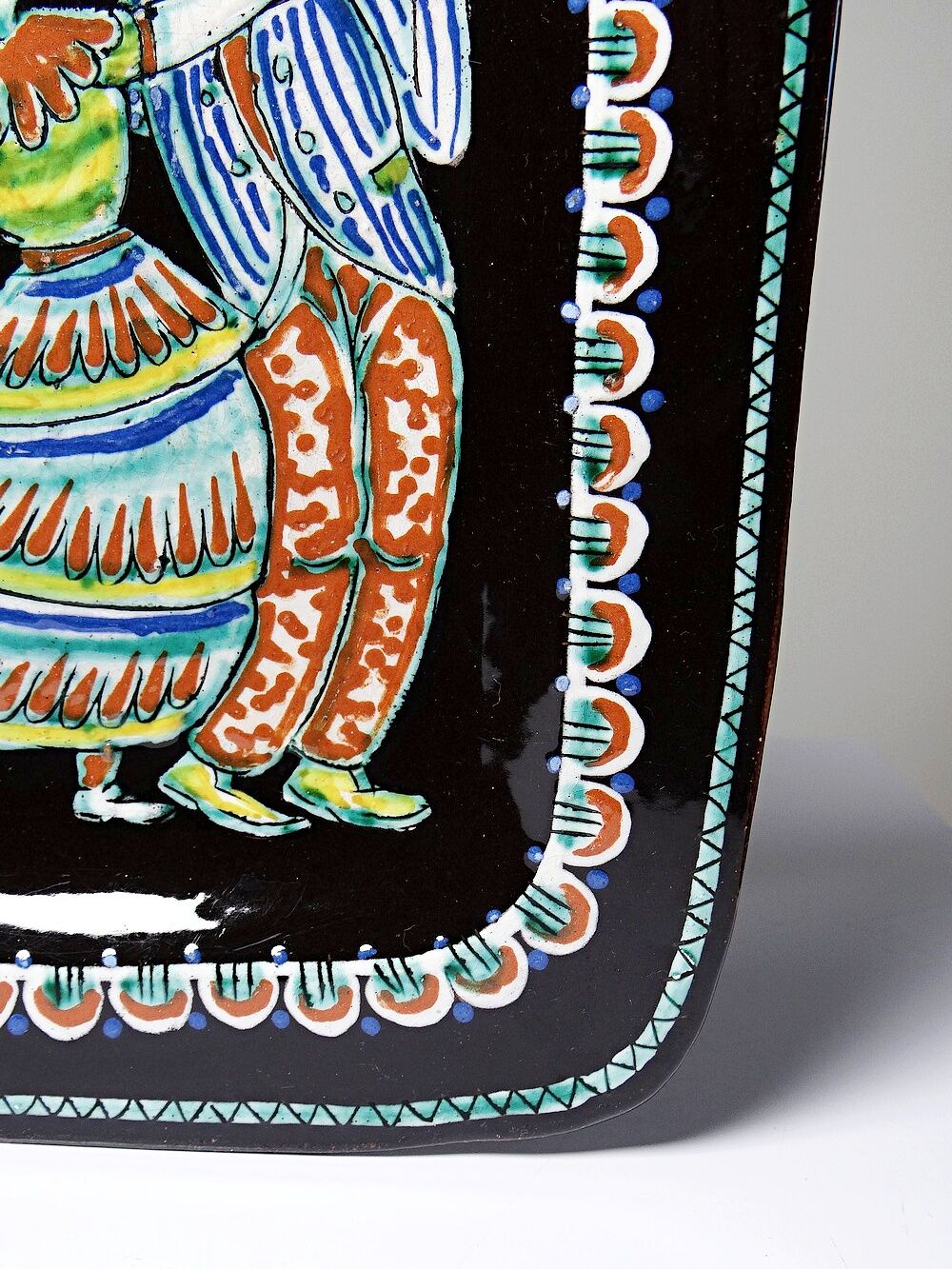 Ashtray, glazed ceramic wall decoration A.D. Schweizer Steffisburg, circa 1960