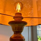 Lampe Fat Lava en forme de pagode Space Age avec glaçure verte dégradée