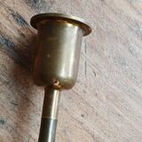 Bougeoir en laiton, forme droite