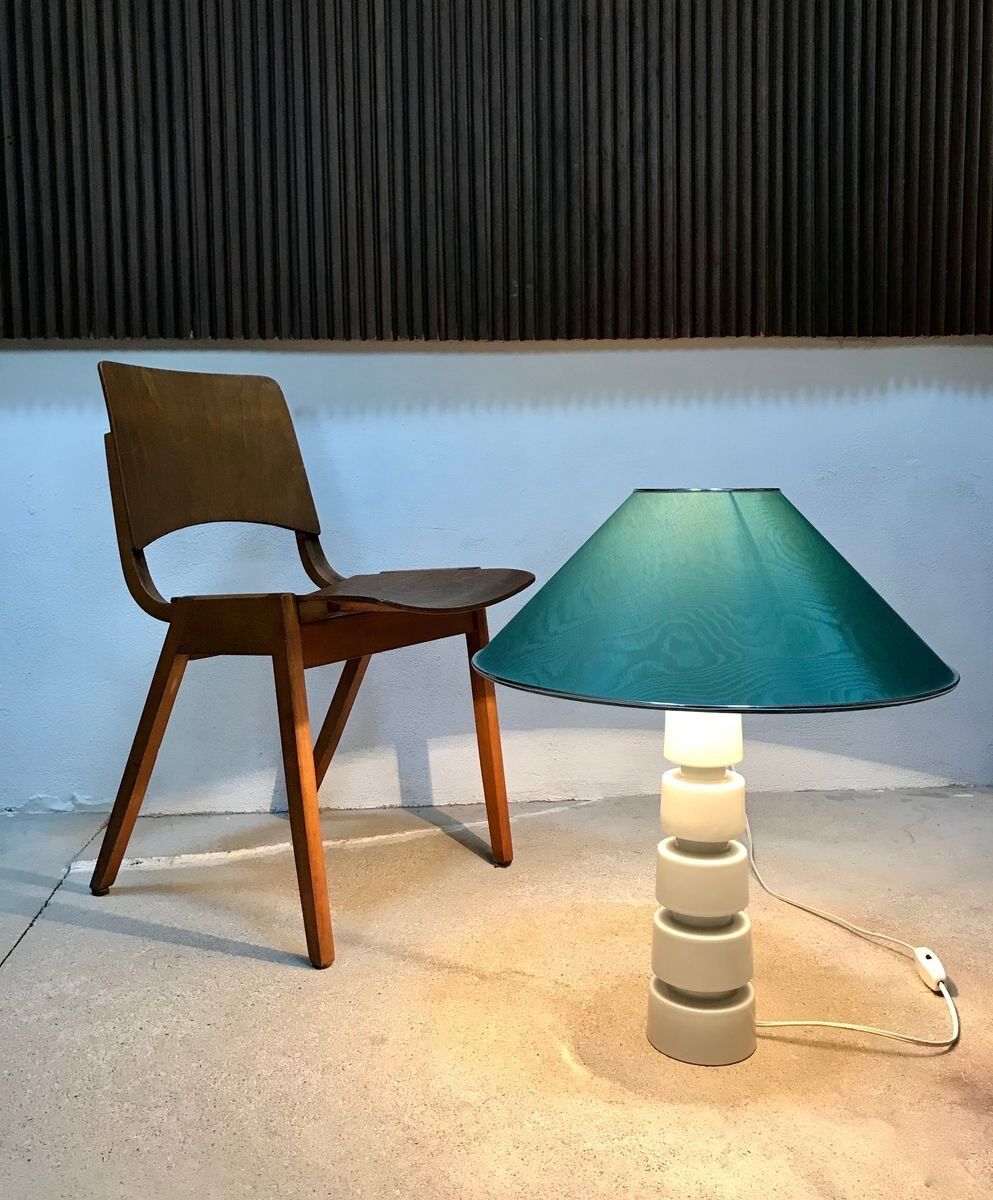 Sculptural Glazed Ceramic Art Table Lamp, Germany 1960s