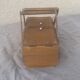 Sewing box in old varnished wood
