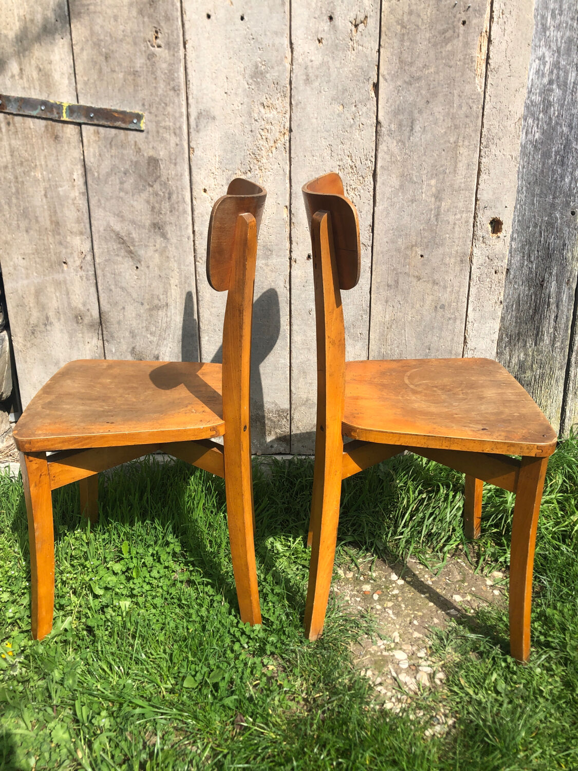 Paire de chaises bistrot style scandinave bois