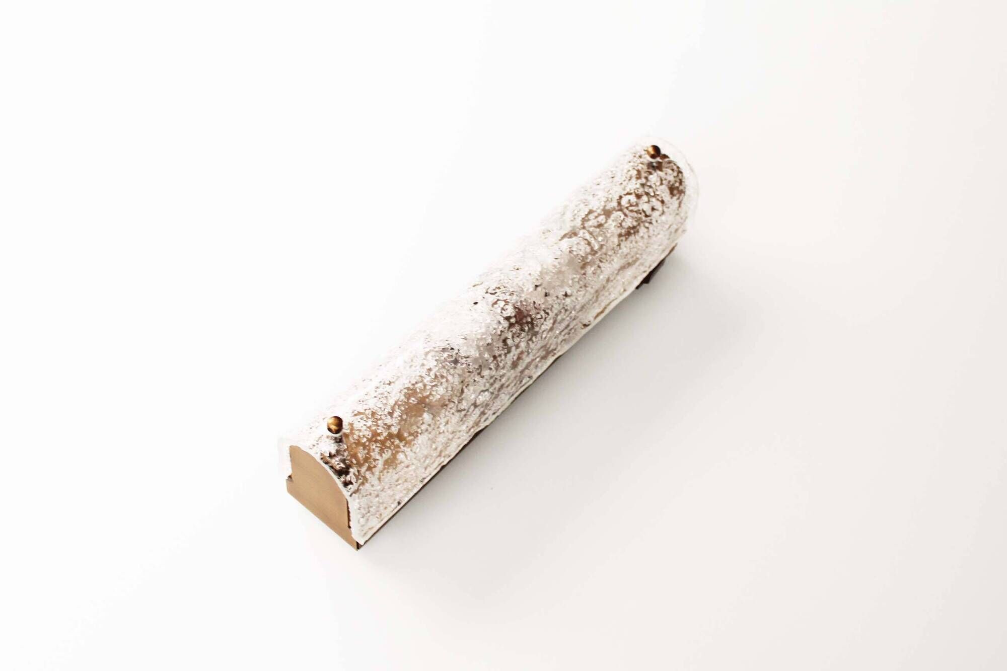 Brass and muranoglass tubular sconce by Hillebrand