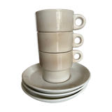 Gien's Cups in Faience Creation Prisunic 1970