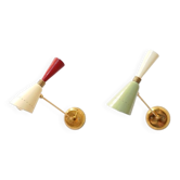 Stilnovo, Pair of Italian Diabolo Wall Sconces