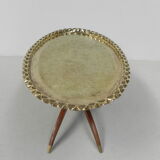 Moroccan brass tray table, ca 1950