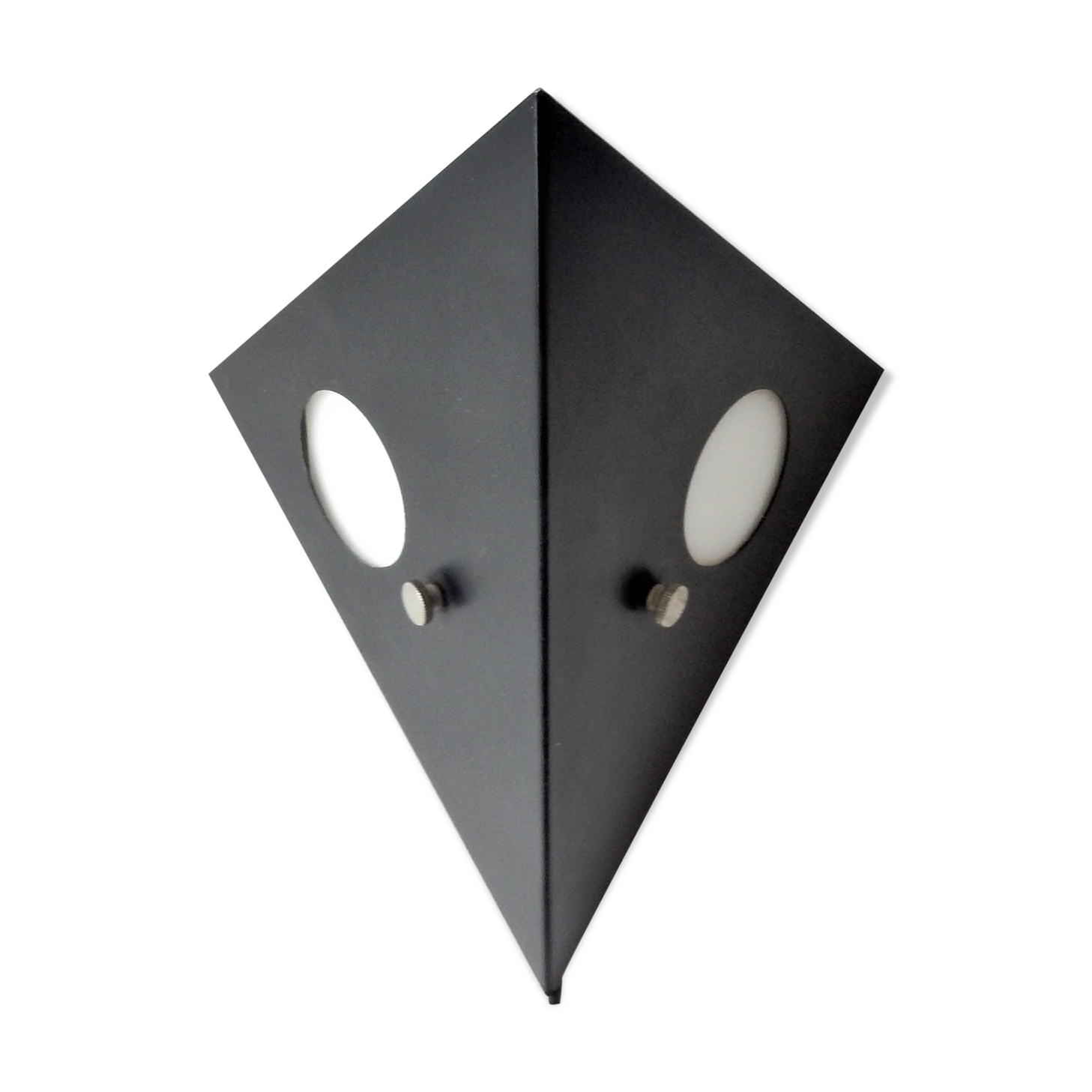 Mid-century dutch black metal night owl sconce from Raak, 1960s