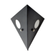 Mid-century dutch black metal night owl sconce from Raak, 1960s