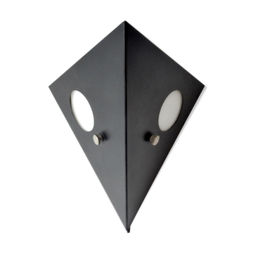 Mid-century dutch black metal night owl sconce from Raak, 1960s