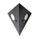 Mid-century dutch black metal night owl sconce from Raak, 1960s