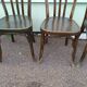 Set of 4 wooden bistro chairs - vintage - old