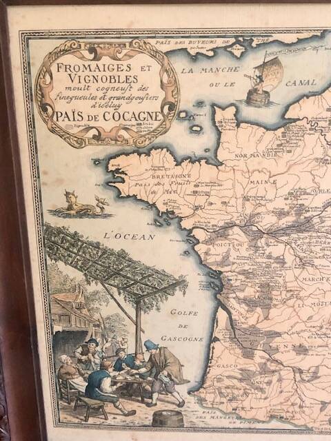 Antique French framed engraving