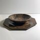 Ammonite Fossil Marble Placemat Bowl and Plate