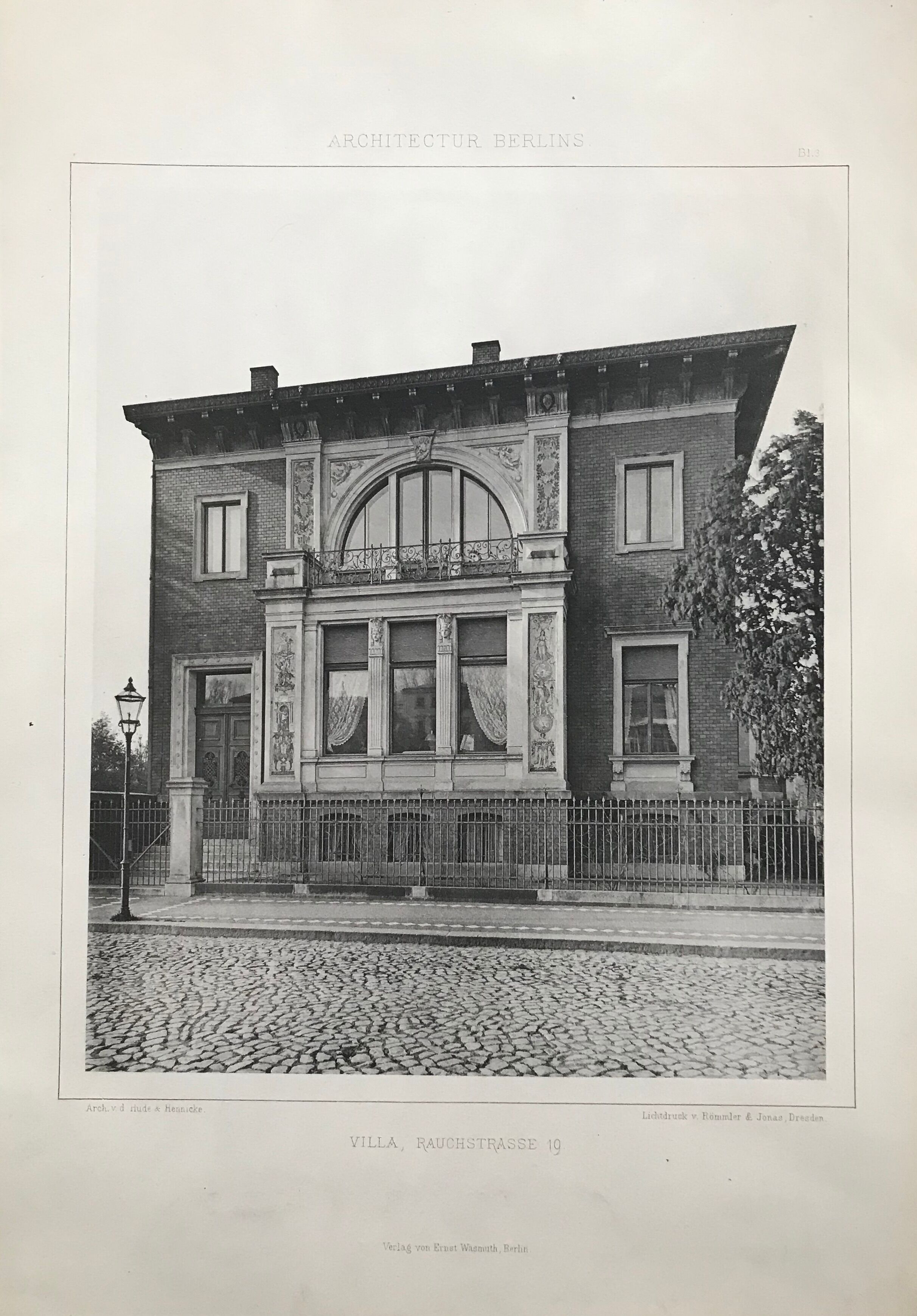 Illustration architecture Berlin 19th Villa Rauchstrasse