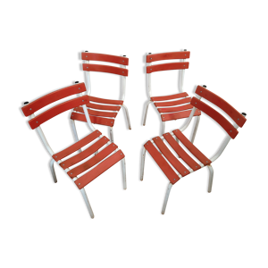 lot de 4 chaises bistrot ou jardin en tôle