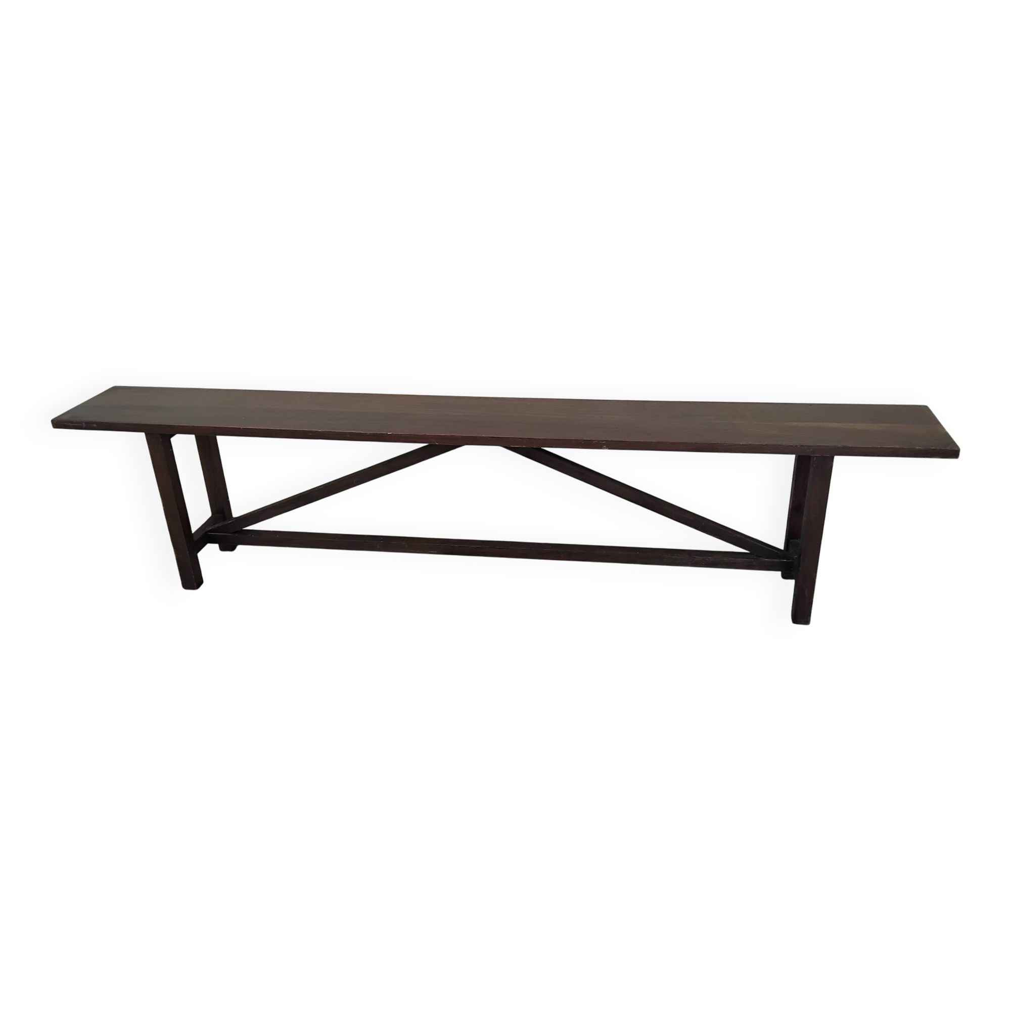 Large vintage wooden bench