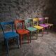 Chaises bistrot françaises Baumann en couleurs variées, lot de 6, années 1950