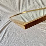 Deknudt vintage arch mirror in gilded wood - height: 79 cm