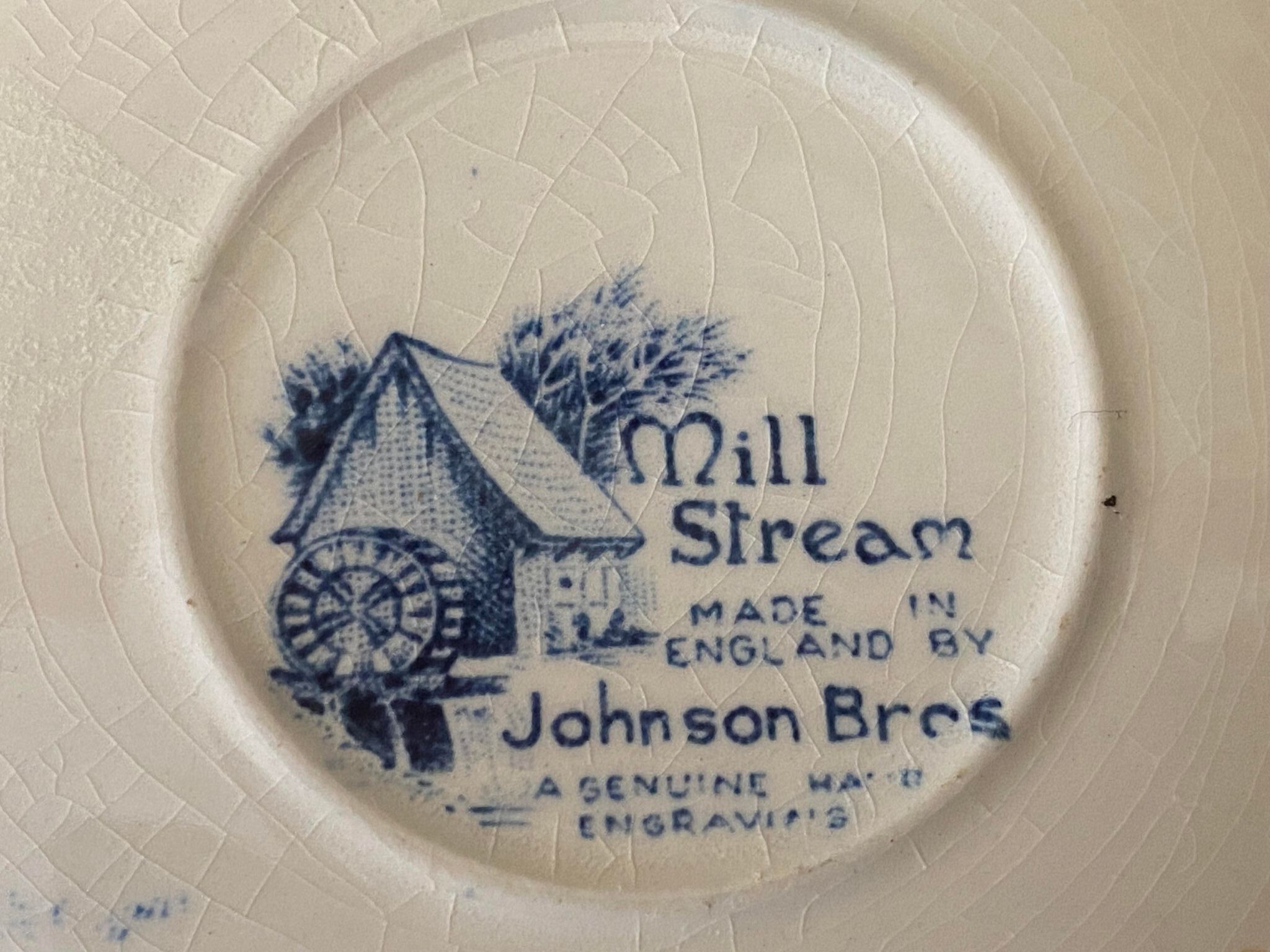 Coffee cup and its English earthenware saucer Mill Stream Johnson Bros