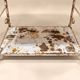 Dressing table – Napoleon III style – Wrought iron & Enamel – Flower decoration