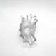 Ouraline Coupe Blown Glass Bohemia Shell Sculpture 1950