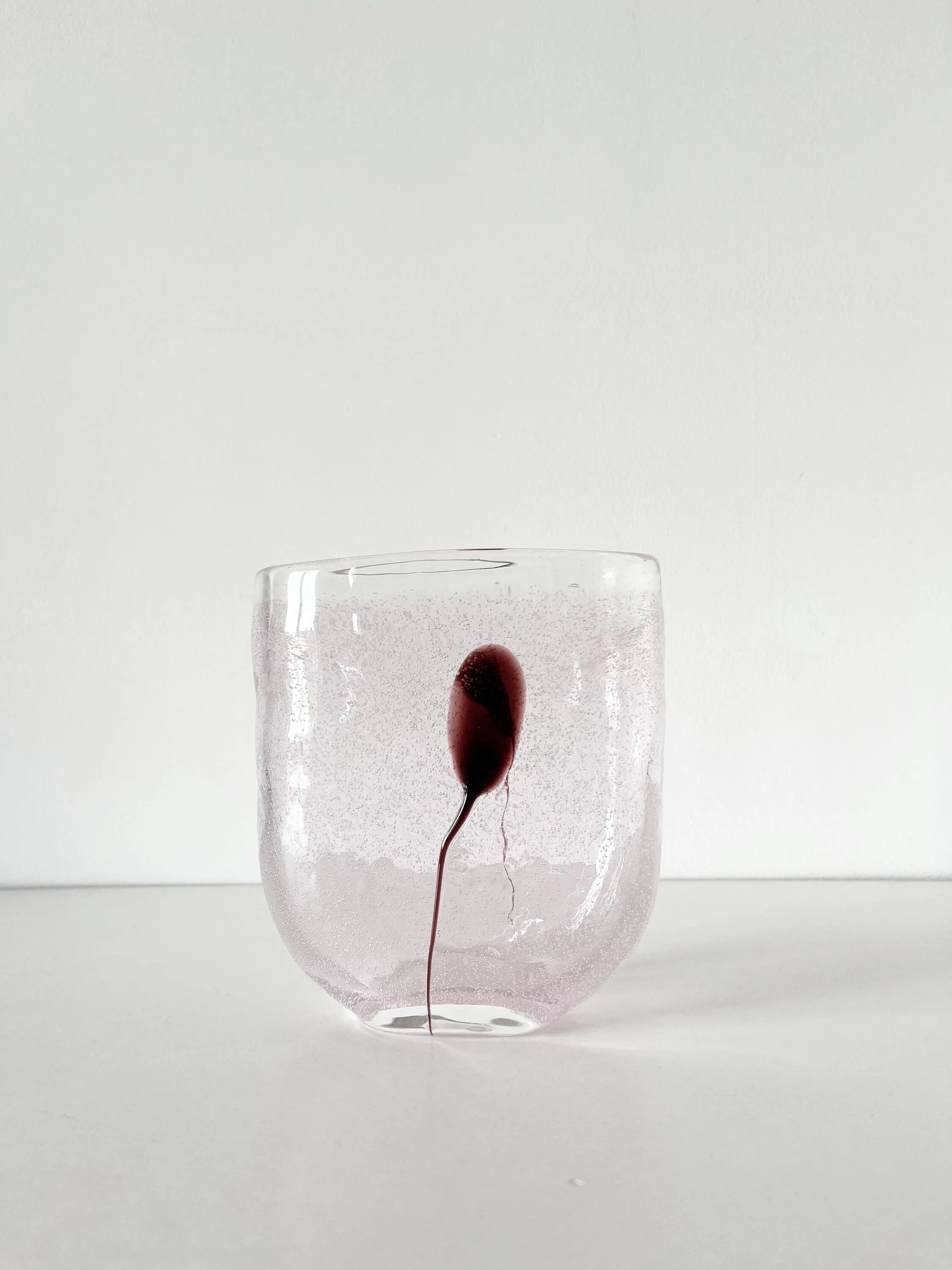 Bubble glass vase Kosta Boda Sweden 1980