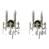 Pair of Ovali wall lights by Sciolari 70s