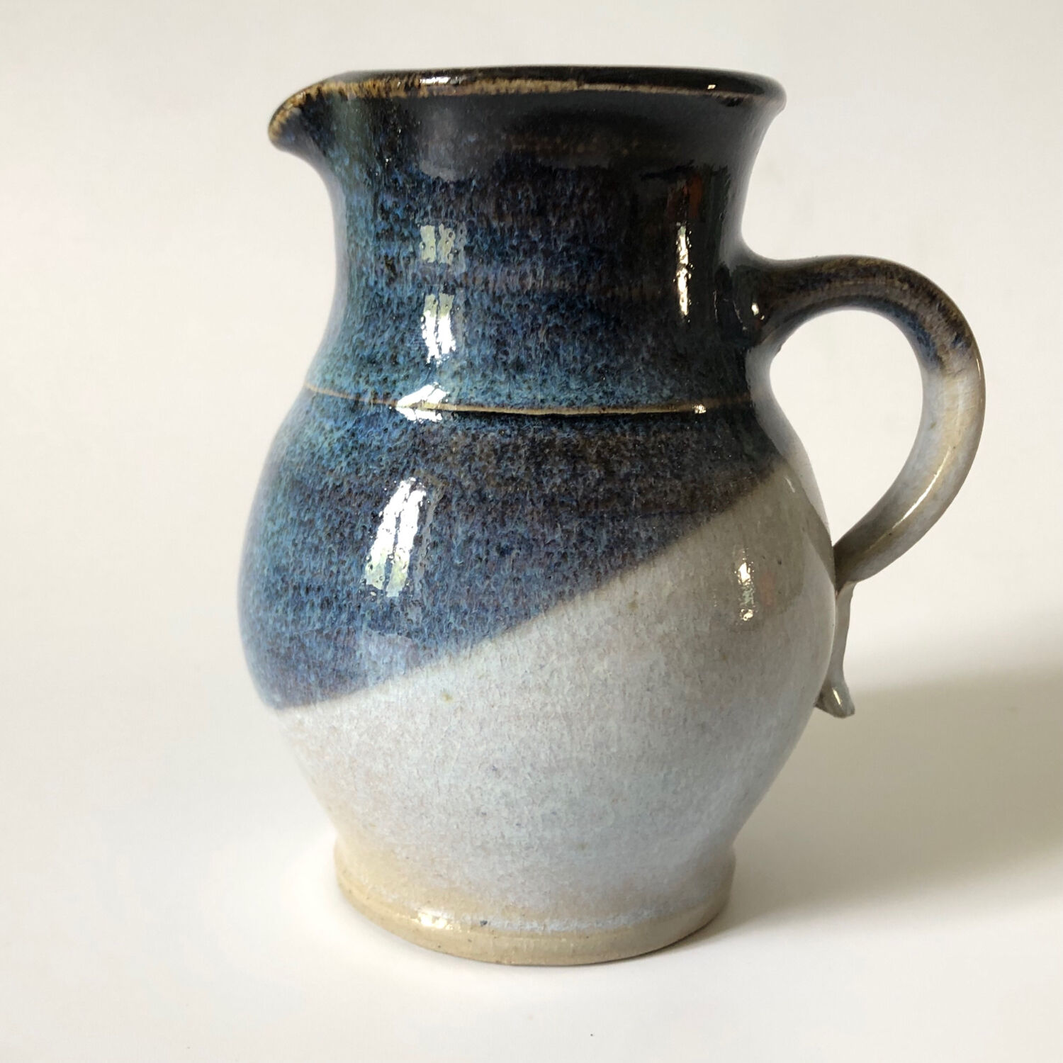 Small pitcher in blue glazed sandstone