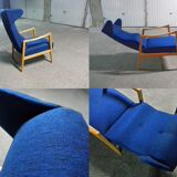 Recliner Chair long 50 years flesh lounge style kofod larsen Sven Ivar Dysthe