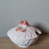 Vintage sugar bowl in slip Sarreguemines Digoin