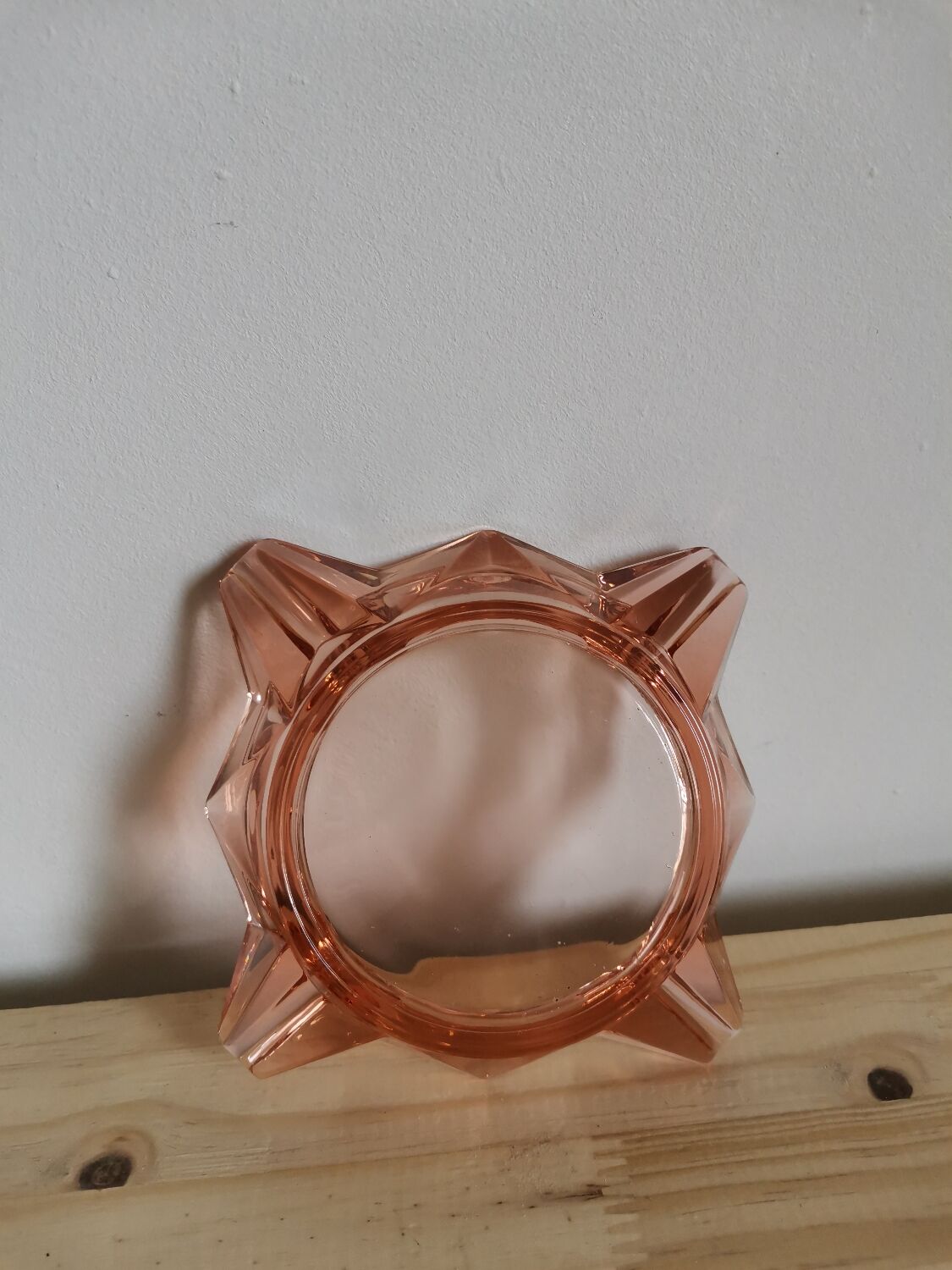 Vintage molded glass ashtray France
