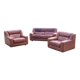 Paire de fauteuils et canapé De Sede en cuir cognac des années 70/80