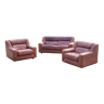 Pair of armchairs and De Sede sofa in cognac leather from the 70s/80s