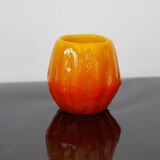 Art glass candleholder by Göte Augustsson Ruda Glasbruk