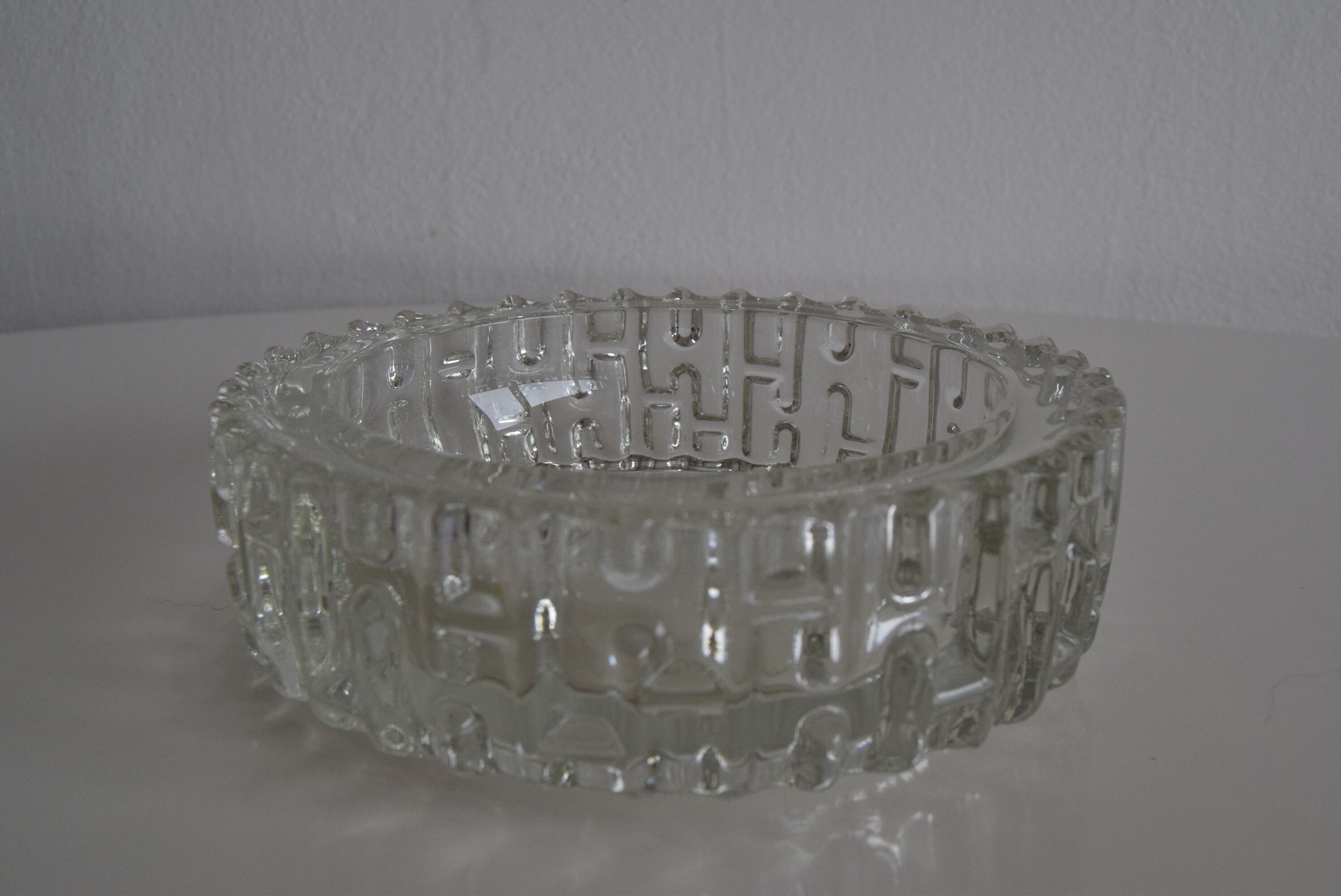 Vintage clear Ashtray-Designed by František Vízner for Hermanova Hut,1960's.