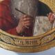 19th Century Round Icon of the Holy Apostle John the Theologian in Oak & Go