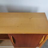 Mid-century design sliding door sideboard