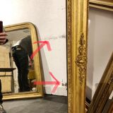 Mirror 125x97 cm beginning XIX gold leaf gilding