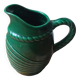 Pichet vert à eau de Poët Laval modèle bandeau Art déco