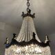 Old hot air balloon chandelier with crystal and bronze tassels