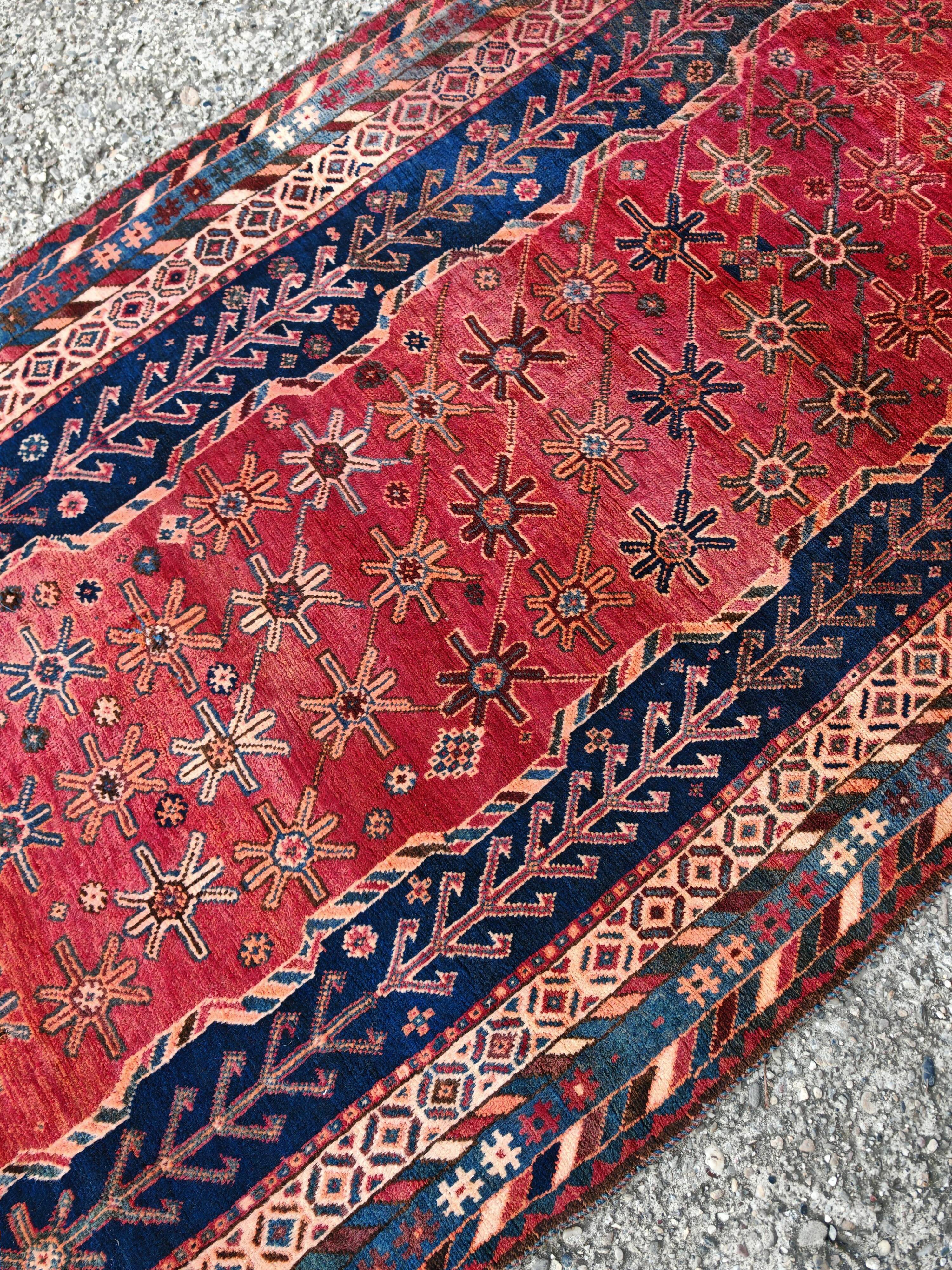 Vintage Persian Luri rug wool from the 1950s