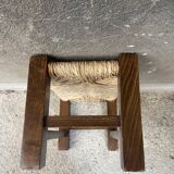 Beech and straw footrest