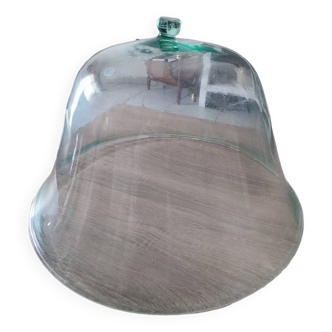 Antique glass garden bell