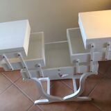 Worker painted wooden art deco form